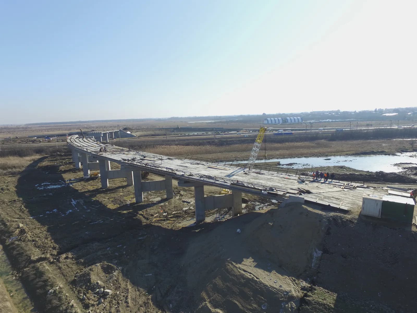 Дорожный путепровод в общем плане